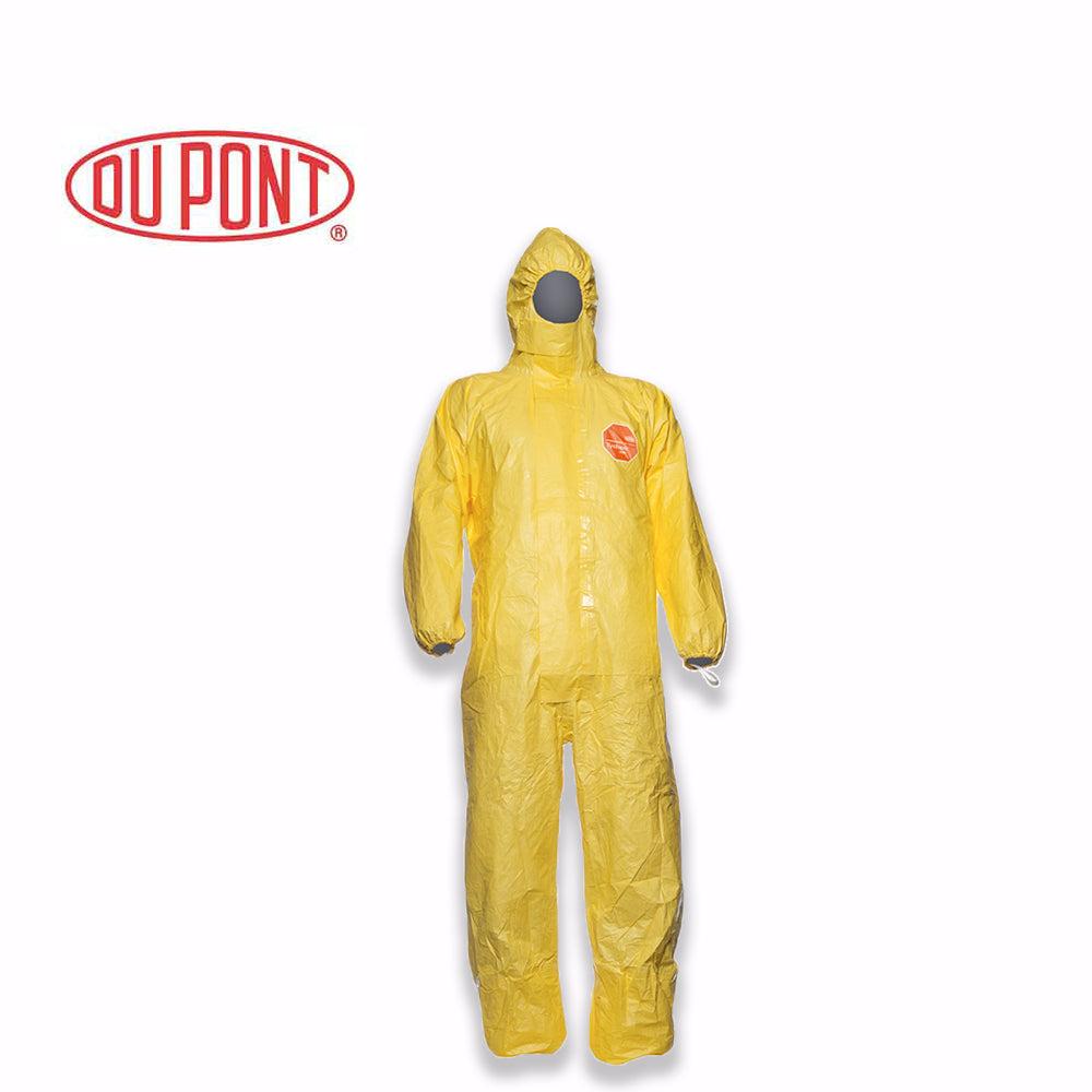 DuPont Tychem-C Disposable Chemical Protective Suit Yellow Hazmat Coverall