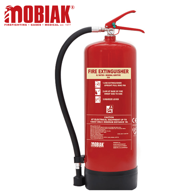 9-Liter Foam Fire Extinguisher BSI Kitemark Certified Red Cylinder