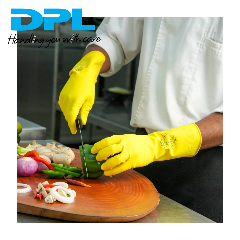 DPL Nova 35 Natural Rubber Flocklined Multi Care Protective Gloves