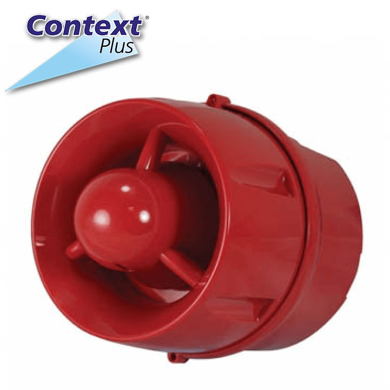 Context Plus Addressable Red Fire Alarm Sounder Deep Base LPCB