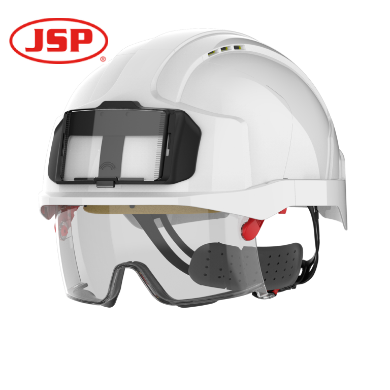 JSP EVO VISTAlens Vented Safety Helmet with Integrated Eye Protection