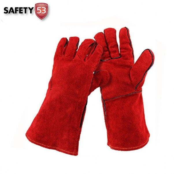 Heavy Duty Heat Resistant Split Leather Welding Safety Gloves