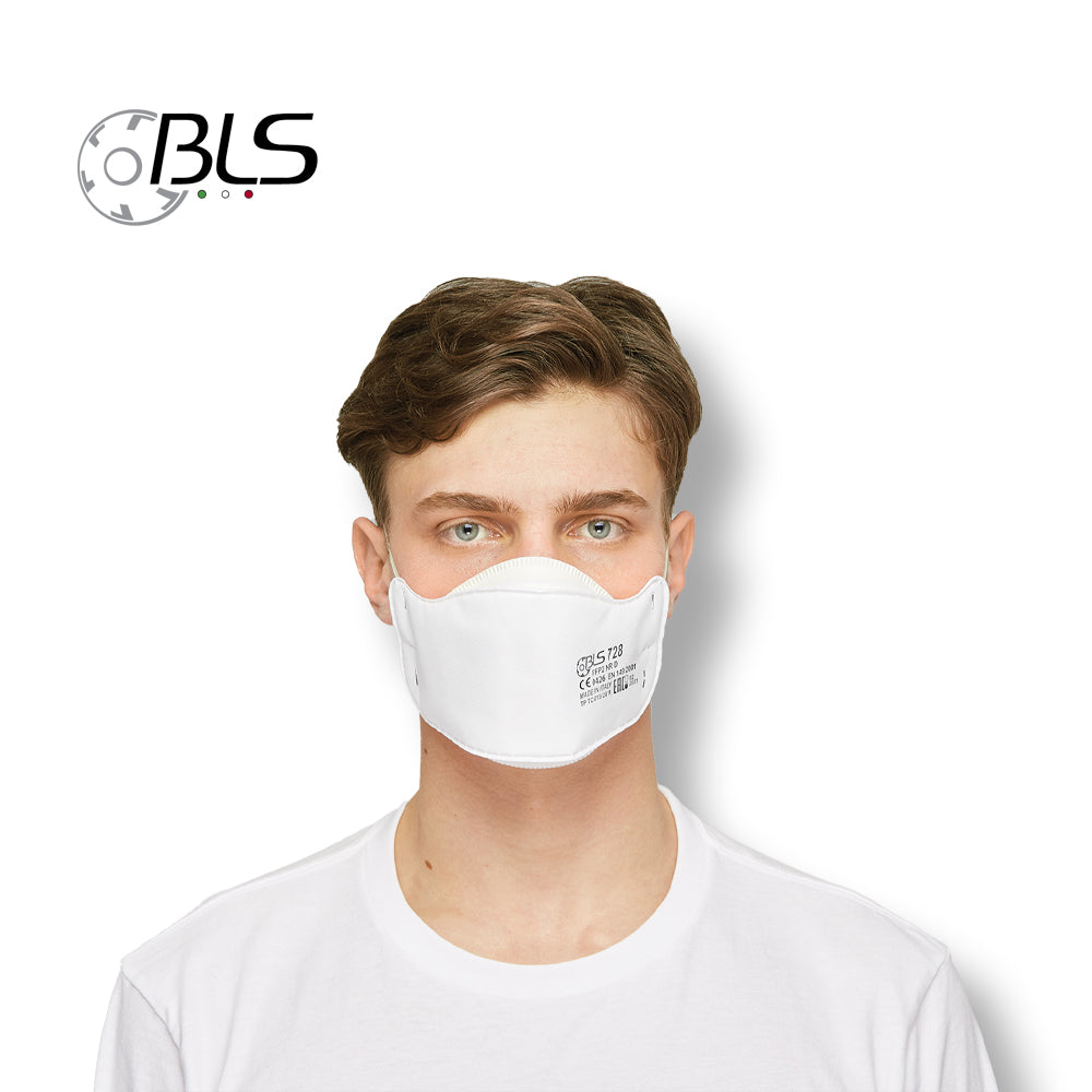 BLS 700 FFP2 Disposable Mask 3-Panel Flat Design Respirator