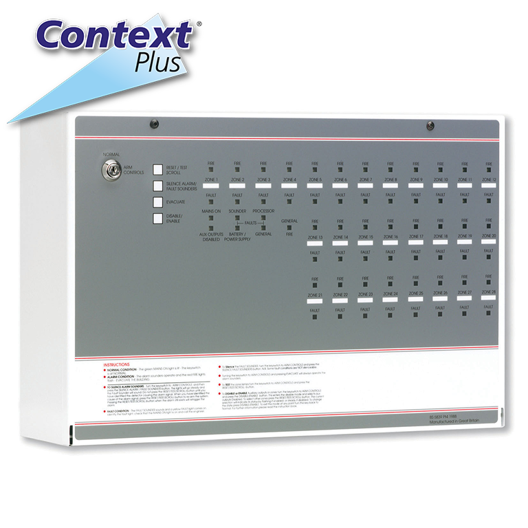Context Plus 16 Zone MFP Fire Alarm Panel Expandable to 28