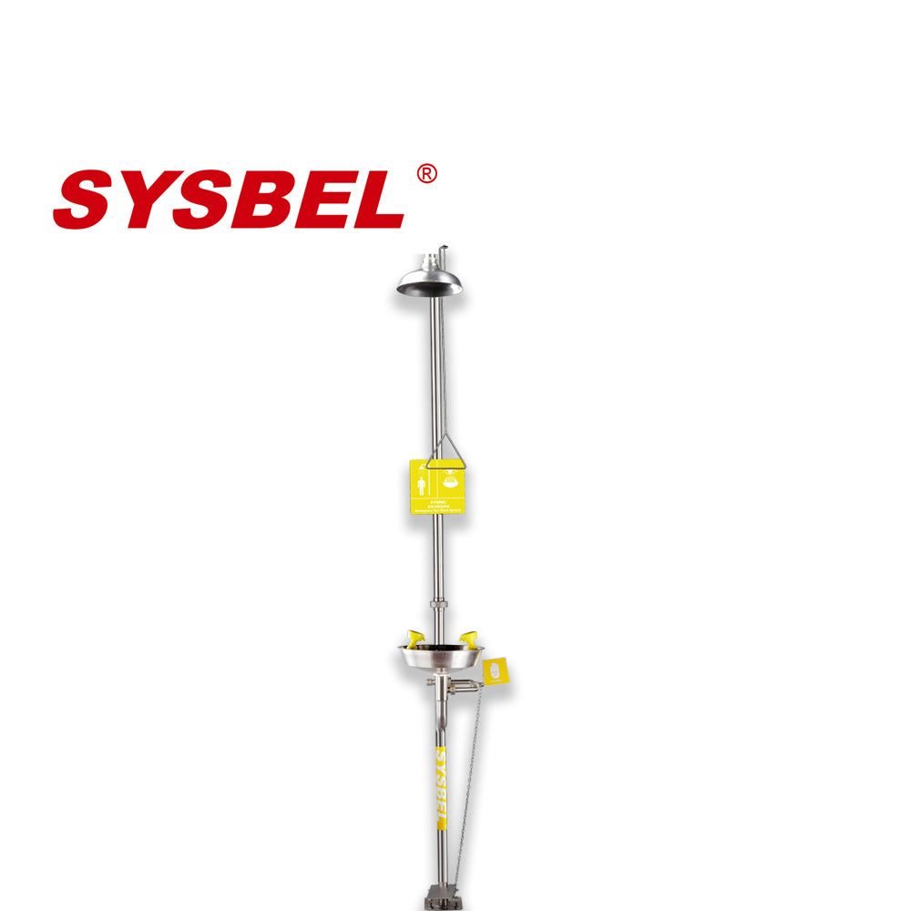 SYSBEL WG7053F Stainless Steel Emergency Shower and Eyewash Combination Unit