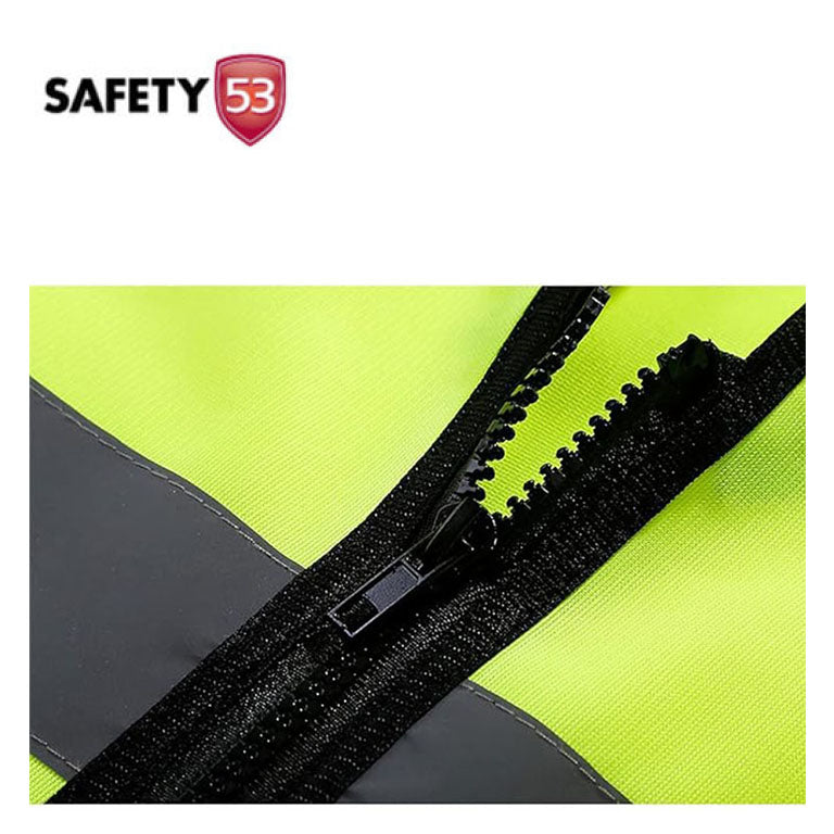 High Visibility Reflective Safety Vest Ten Pack with Storage Pockets
