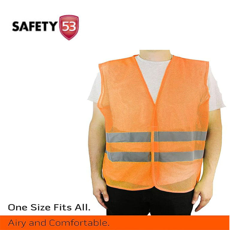 High Visibility Reflective Mesh Safety Vest Bulk Pack Gear