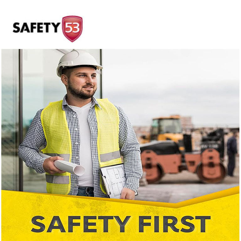 High Visibility Yellow Reflective Mesh Safety Vest with Silver Strips