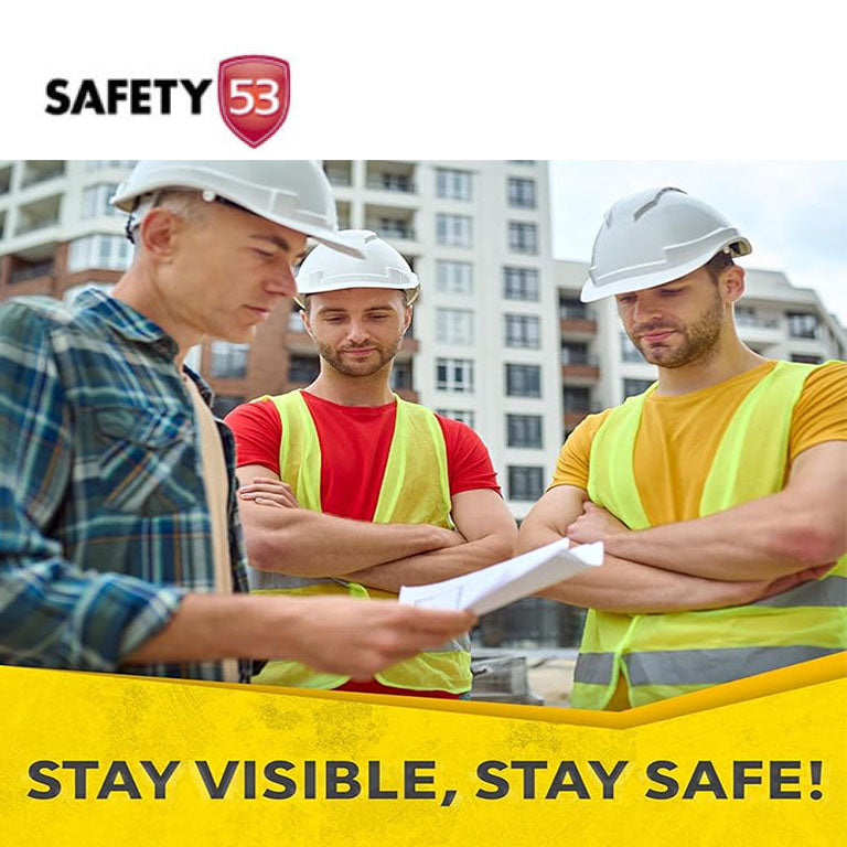 High Visibility Yellow Reflective Mesh Safety Vest with Silver Strips