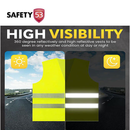 High Visibility Reflective Mesh Safety Vest Bulk Pack Gear