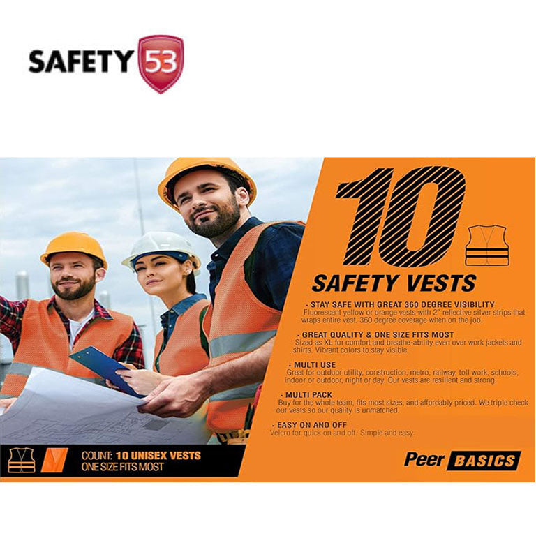 High Visibility Reflective Mesh Safety Vest Bulk Pack Gear