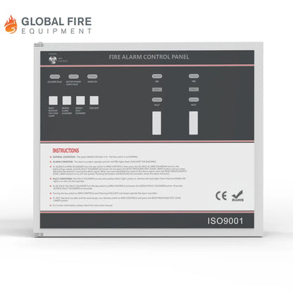Global Fire CP100 4 Zone Conventional Fire Alarm Control Panel