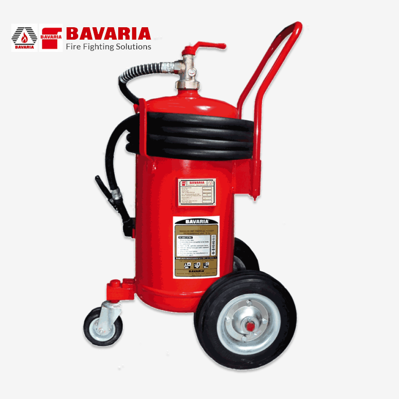 Bavaria 25KG ABC Dry Powder Mobile Fire Extinguisher Trolley Unit