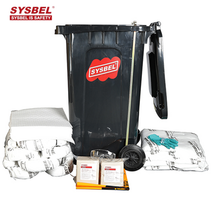 SYSBEL Mobile Chemical Spill Response Kit with Professional Polypropylene Absorbents