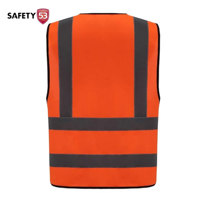 High Visibility Reflective Safety Vest 120 GSM Breathable Polyester