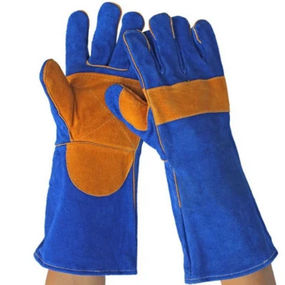 Heat Proof Cow Split Leather Welding Gloves with Palm