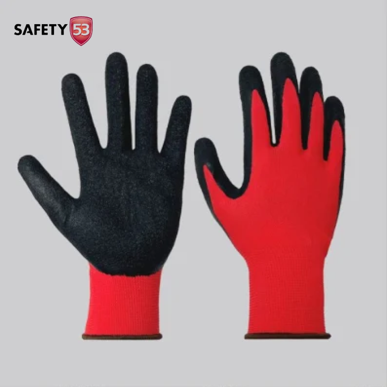 Latex Rubber Crinkle Coated Hand Safety Work Protection Gloves