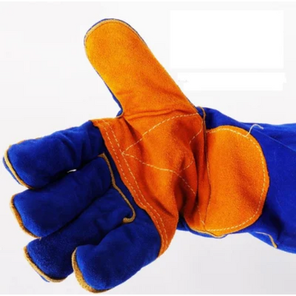 Heat Proof Cow Split Leather Welding Gloves with Palm