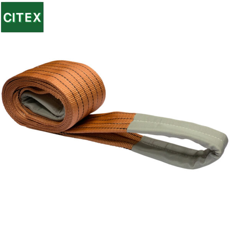 Heavy Duty 6 Ton Brown Polyester Flat Webbing Lifting Sling