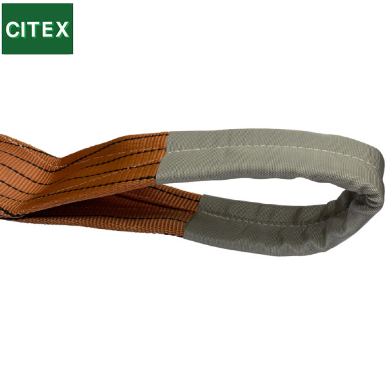 6 Ton Brown Duplex Polyester Flat Webbing Lifting Sling