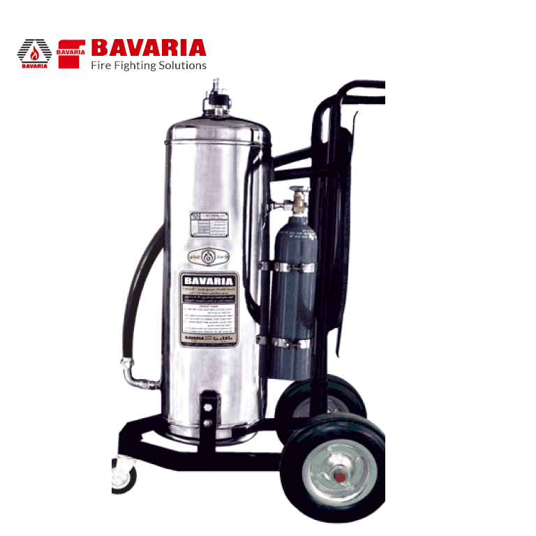 Bavaria German Mobile Foam Fire Extinguisher Trolley for Industrial Use