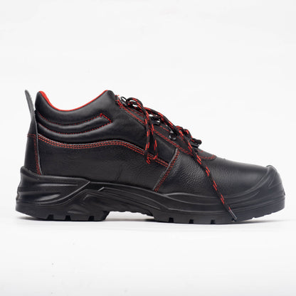 Protecto Steel Toe Leather Safety Shoes with Anti-Slip Rubber Sole