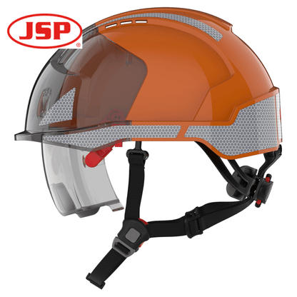 JSP EVO VISTAlens Dualswitch Vented Safety Helmet with Integrated Eyewear