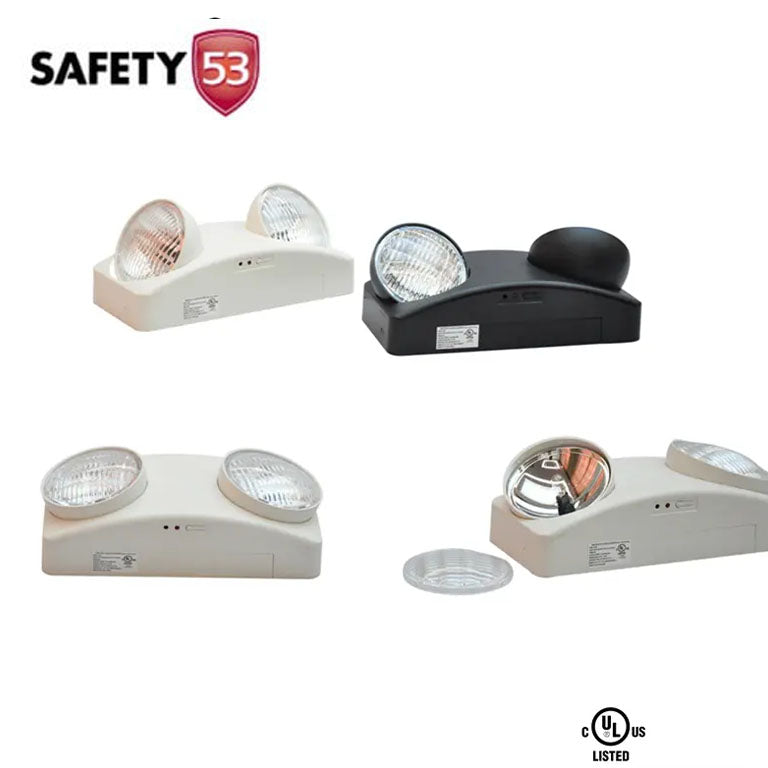 UL Listed Dual Head Emergency Beam Light with Rechargeable Battery