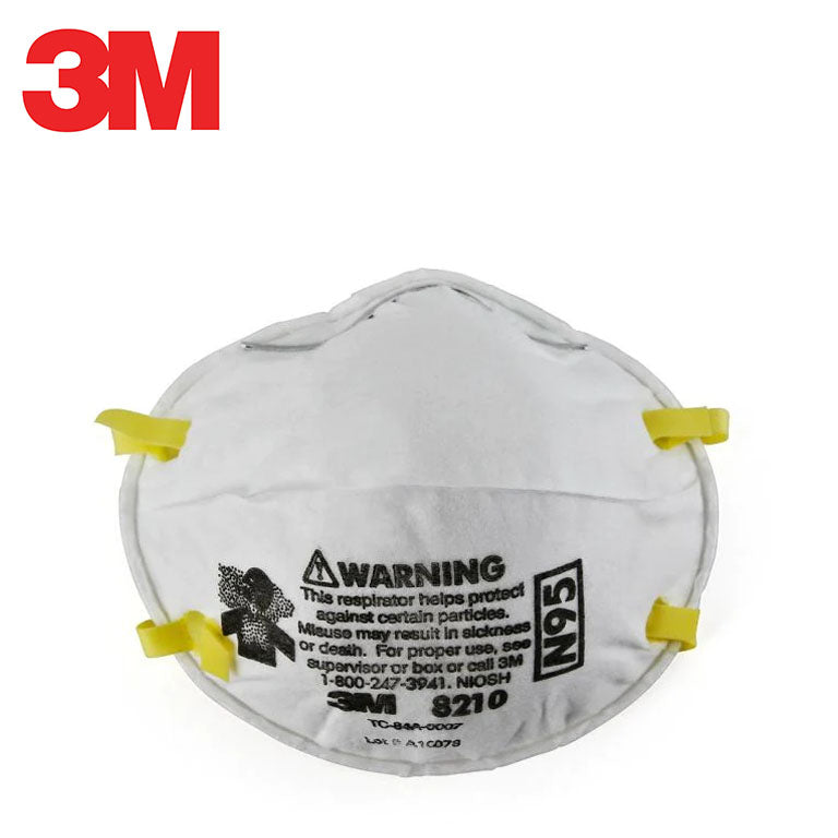 3M 8210 N95 Particulate Respirator NIOSH Approved Disposable Dust Mask