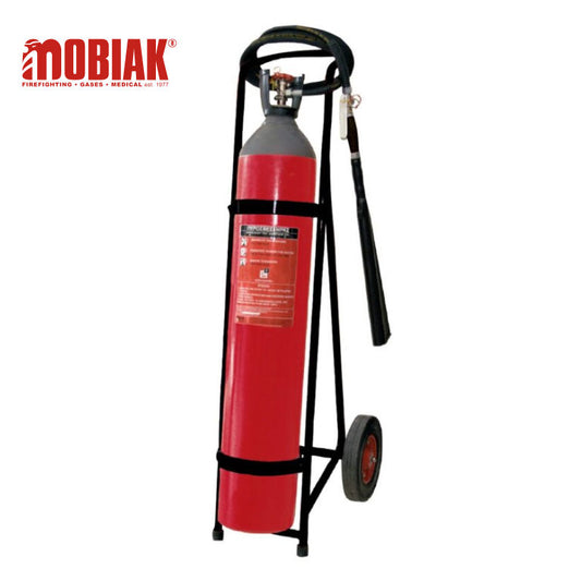 Mobiak 30kg CO2 Trolley Mounted Industrial Fire Extinguisher