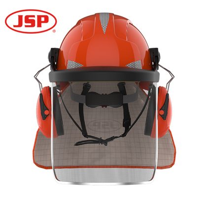 EVOLite Forestry Safety Helmet with Sonis Compact Ear Defenders Orange