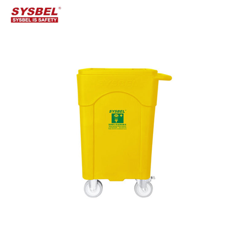 SYSBEL Portable Mobile Waste Cart 142L with Lockable Casters