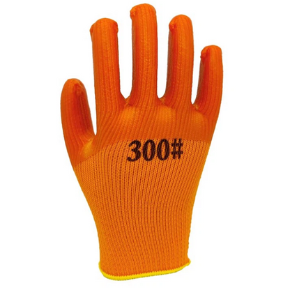 Heavy Duty PVC Half Orange #300 Winter Thermal Work Gloves