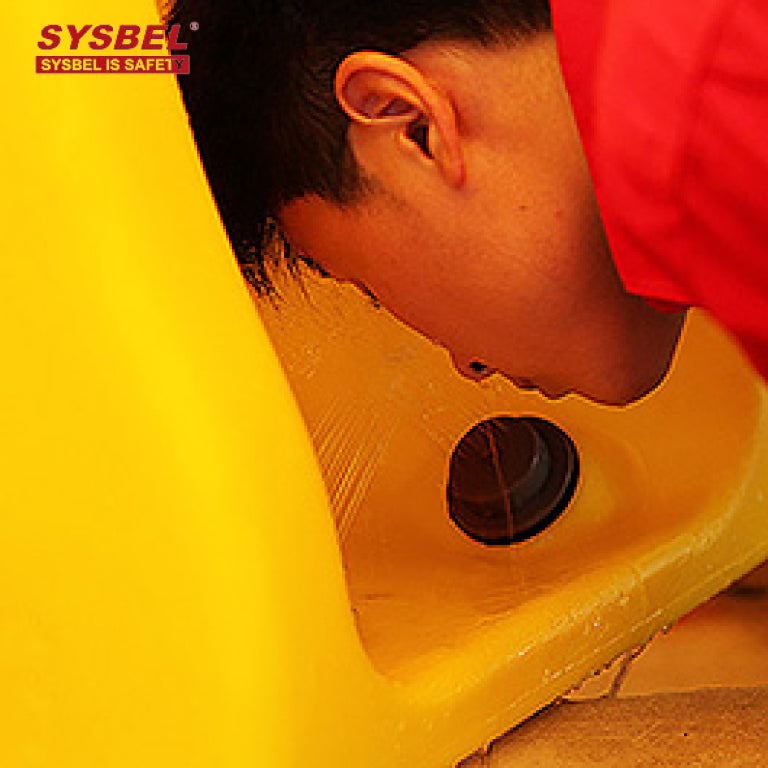 SYSBEL 60L Portable Eyewash Station and Mobile Waste Cart System