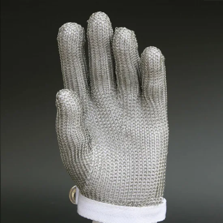 Stainless Steel Wire Mesh Ring Chainmail Cut Resistant Safety Gloves