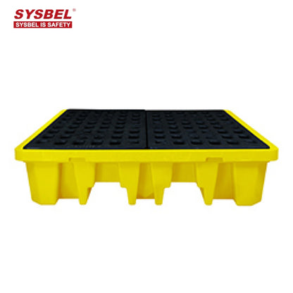 SYSBEL Heavy Duty 4 Drum Polyethylene Spill Containment Sump Pallet