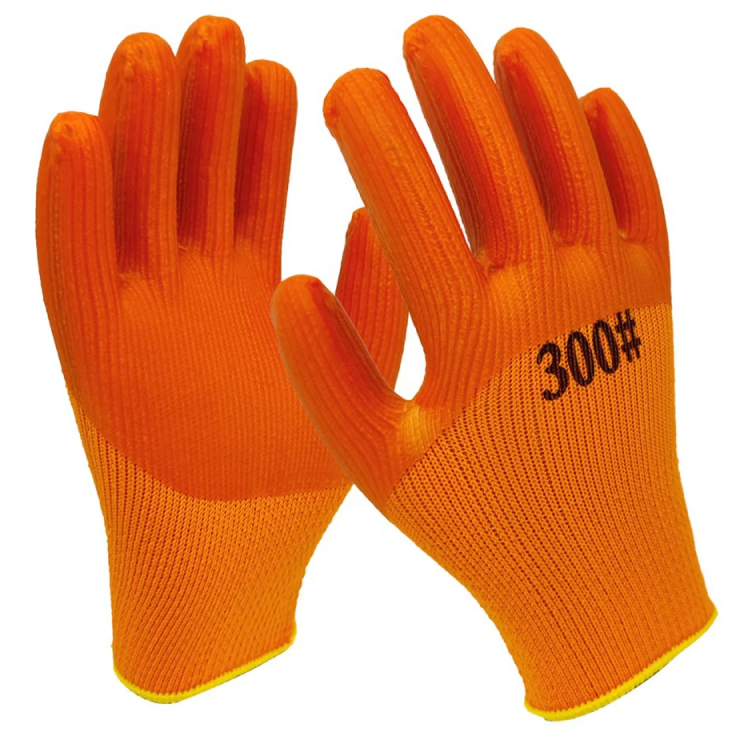 Heavy Duty PVC Half Orange #300 Winter Thermal Work Gloves