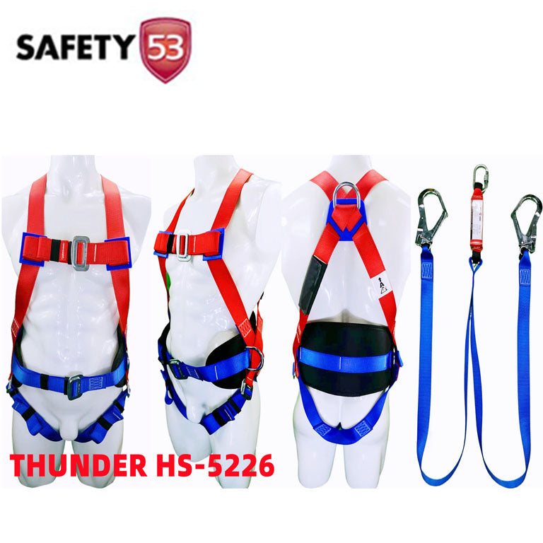 Thunder HS-5226 Full Body Safety Harness with 3D Rings