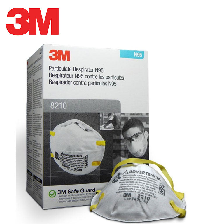 3M 8210 N95 Particulate Respirator NIOSH Approved Disposable Dust Mask